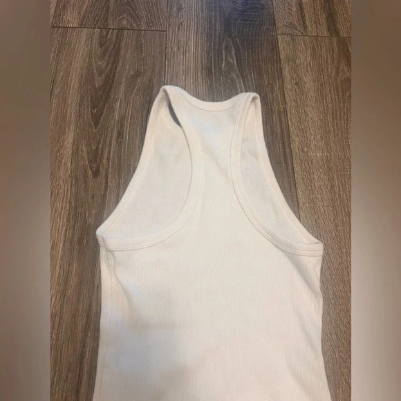 Abercrombie & Fitch Soft A&F White Ribbed High Neck Razorback Bodysuit Size S - Picture 5 of 5